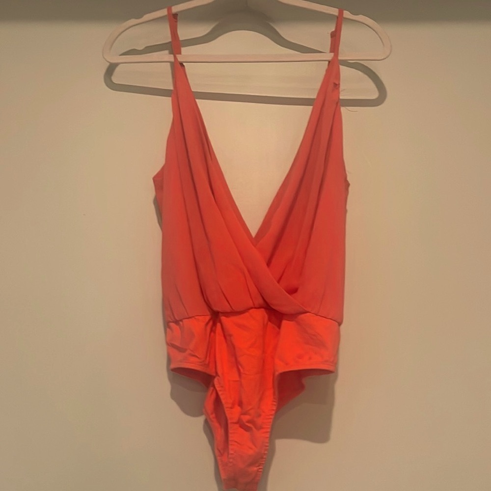 Tobi Orange/ Coral Bodysuit